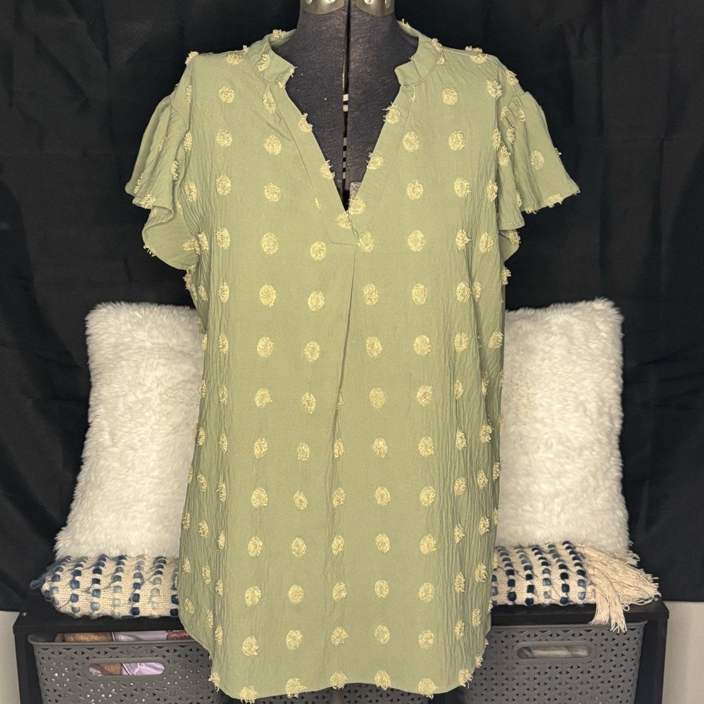 💚B💚 Green Polka Top